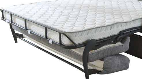 Schlafsofa Restyl aus Stoff in Grau Schlafsofa Molly Comfort mit Faltbettfunktion grauer Chenillebezug 2-6989 - Liegefläche ca. 130 x 200 cm